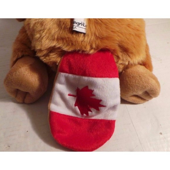 Beaver Plush stuffed Canadian flag tail Manila - Picture 5 of 10